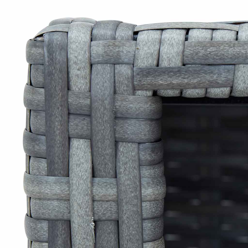 vidaXL Stopień do spa, szary, 92 x 45 x 25 cm, polirattanowy