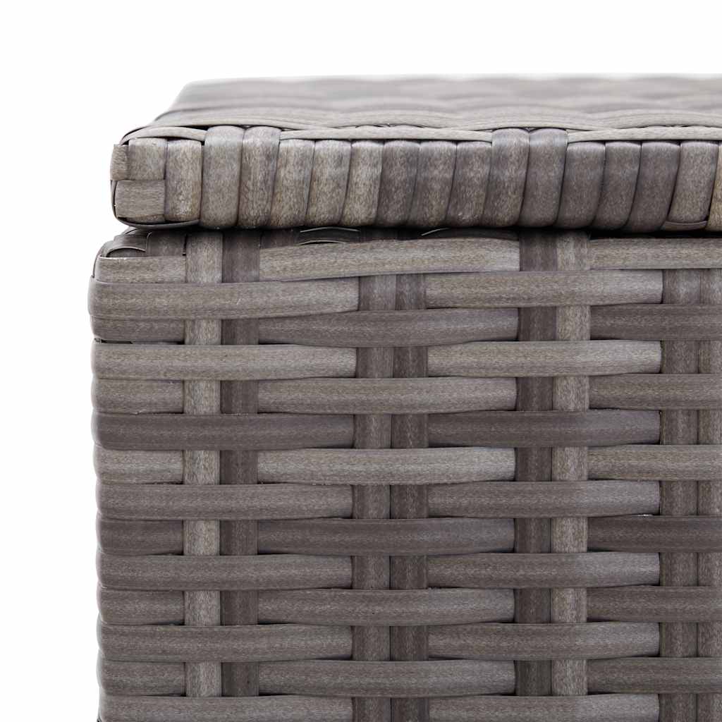 vidaXL Skrzynia ogrodowa, szara, 150 x 50 x 60 cm, rattan PE