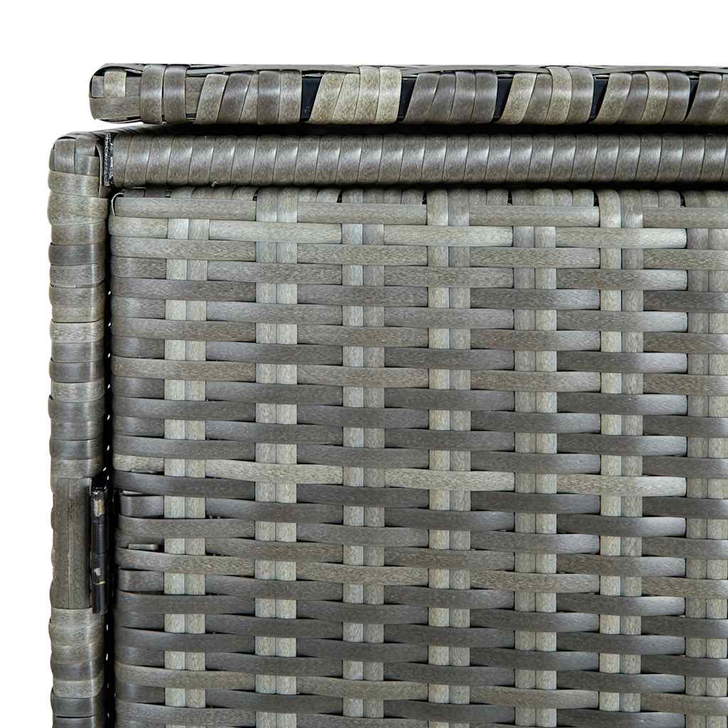 vidaXL Osłona na 2 kosze na śmieci, rattan PE, antracyt, 148x77x111 cm