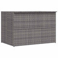 vidaXL Skrzynia ogrodowa, szara, 150 x 100 x 100 cm, rattan PE