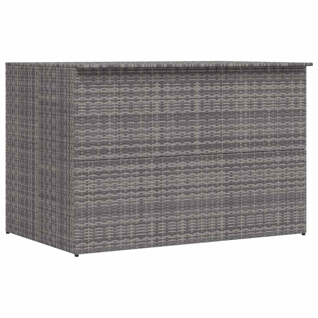 vidaXL Skrzynia ogrodowa, szara, 150 x 100 x 100 cm, rattan PE