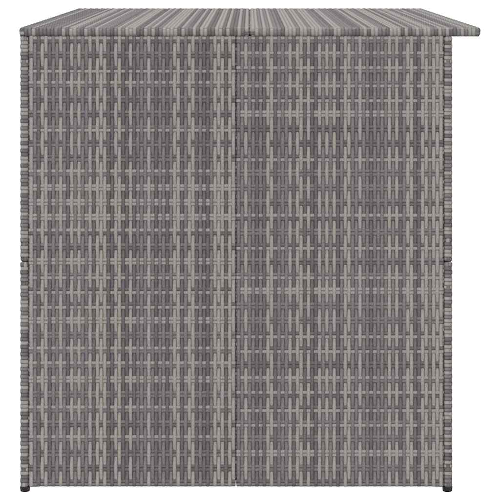 vidaXL Skrzynia ogrodowa, szara, 150 x 100 x 100 cm, rattan PE