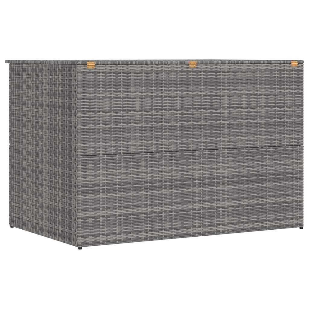 vidaXL Skrzynia ogrodowa, szara, 150 x 100 x 100 cm, rattan PE