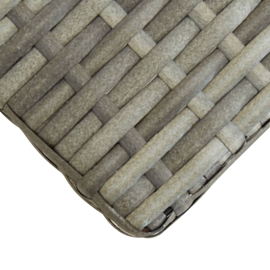 vidaXL Ławka ogrodowa, 120 cm, szara, polirattan i drewno akacjowe