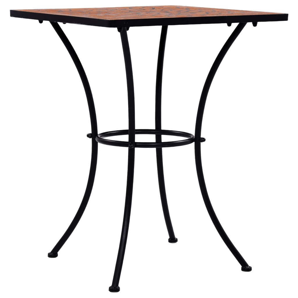 vidaXL Mozaikowy stolik bistro, terakota, 60 cm, ceramiczny
