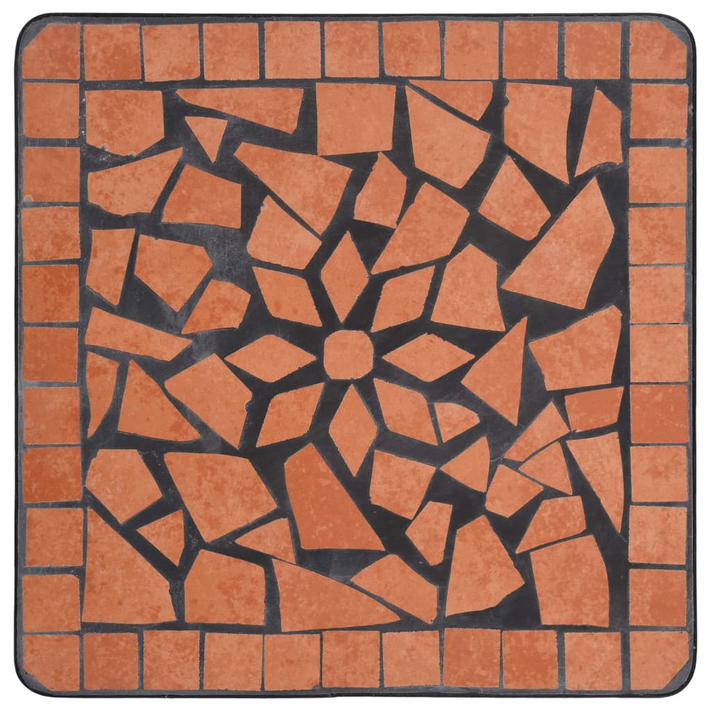 vidaXL Mozaikowy stolik boczny, terakota, ceramiczny