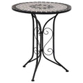 vidaXL Mozaikowy stolik bistro, szary, 60 cm, ceramiczny