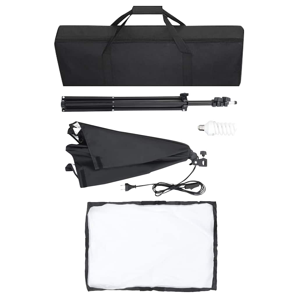 vidaXL Profesjonalne lampy studyjne, 2 szt., 40x60 cm, stalowe, czarne