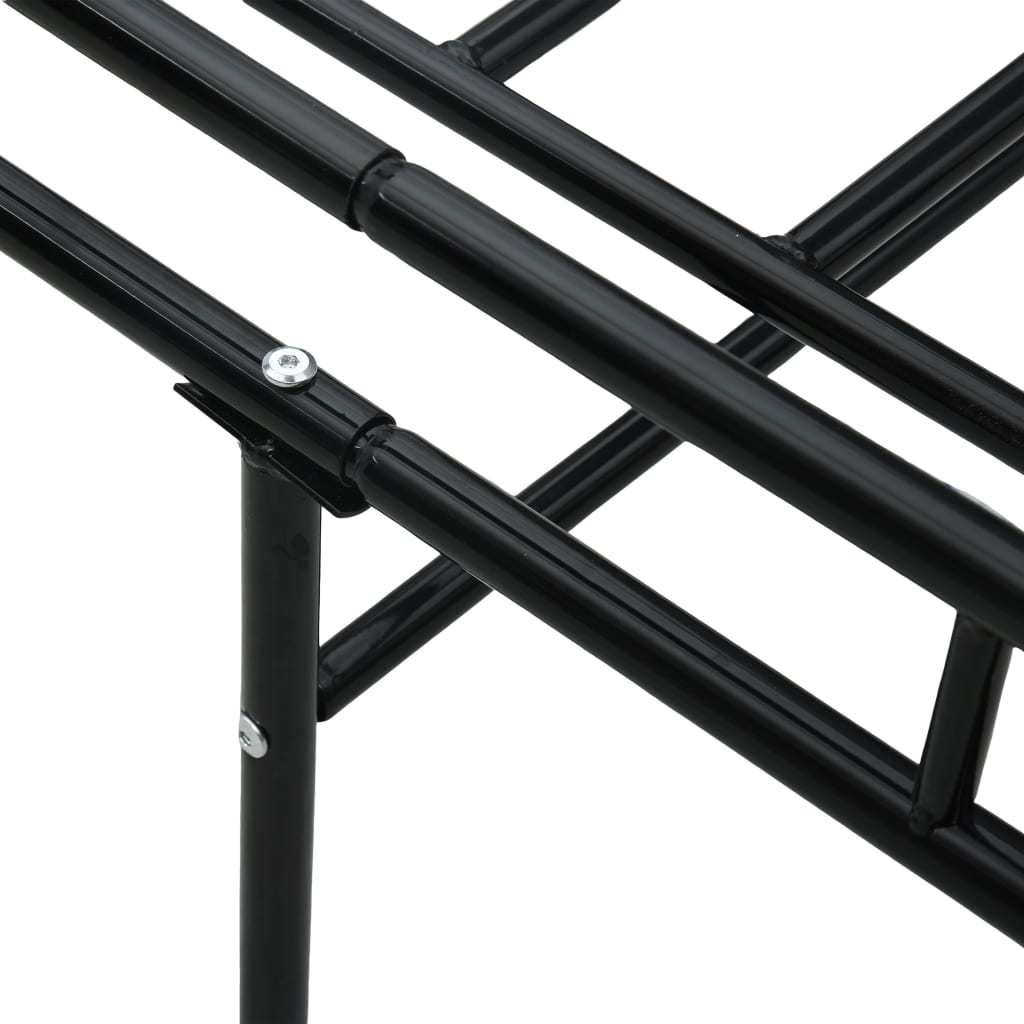 vidaXL Rama leżanki, czarna, metalowa, 90 x 200 cm