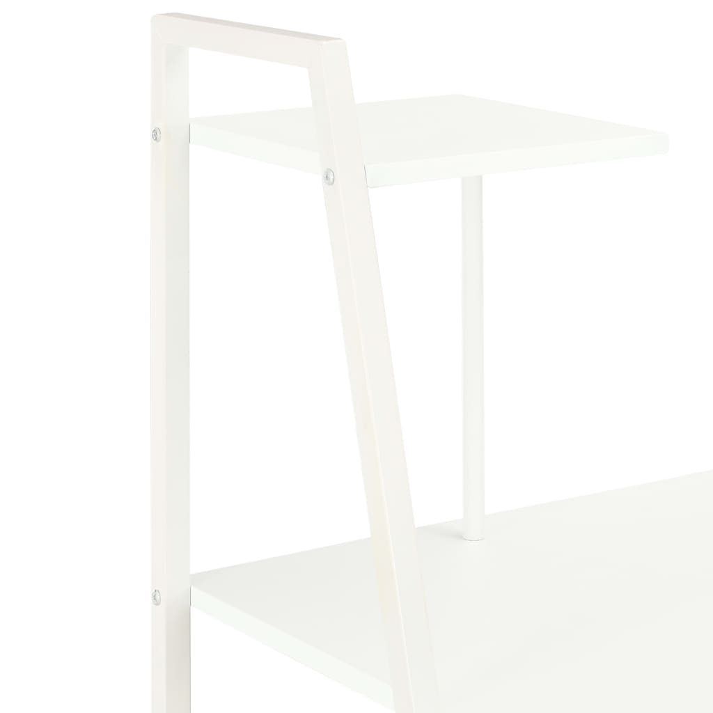 vidaXL Biurko z regałem, białe, 102x50x117 cm