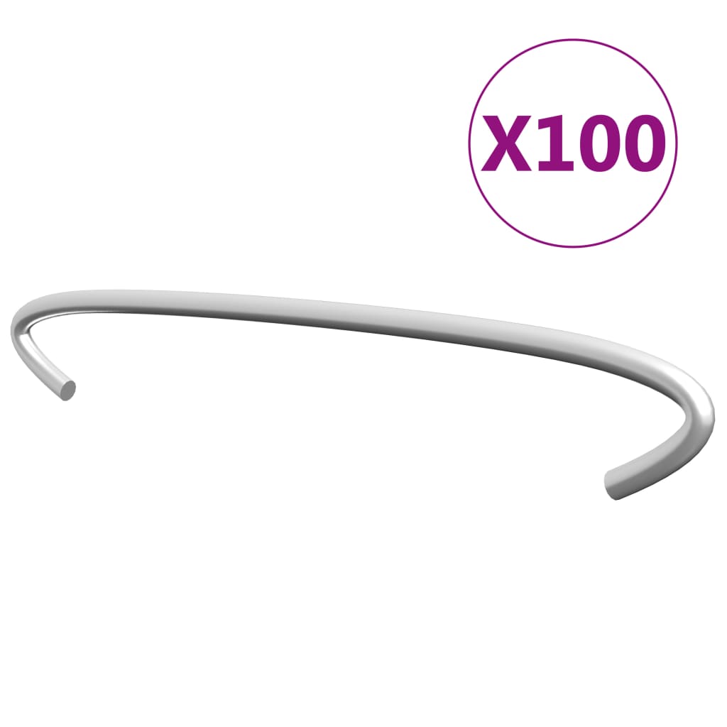 vidaXL Haki do gabionów, 100 szt., galwanizowana stal, 15 cm