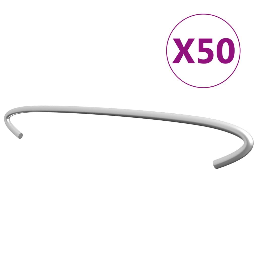 vidaXL Haki do gabionów, 50 szt., galwanizowana stal, 40 cm