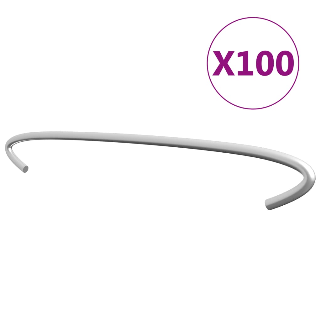 vidaXL Haki do gabionów, 100 szt., galwanizowana stal, 40 cm