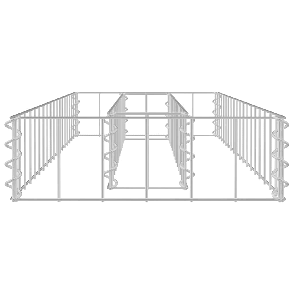 vidaXL Podwyższona donica gabionowa, galwanizowana stal, 90x30x10 cm