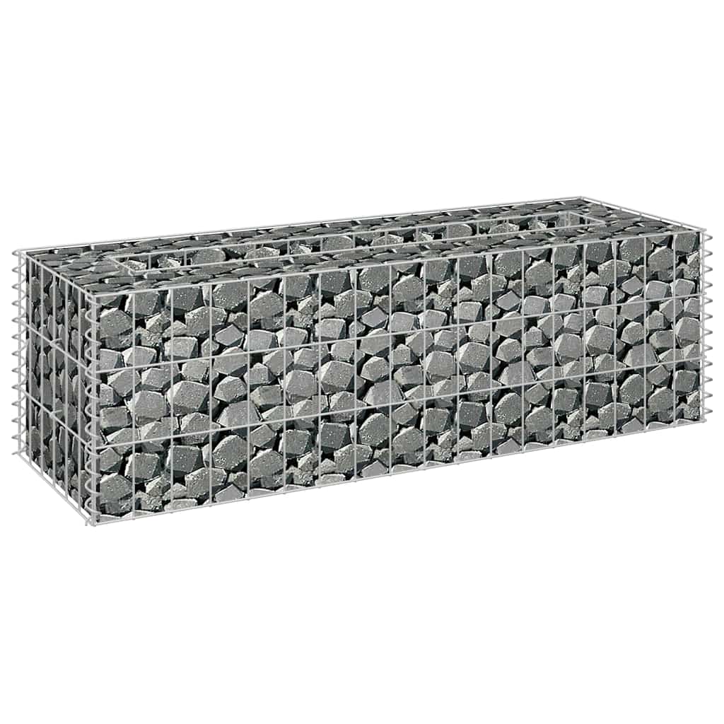 vidaXL Podwyższona donica gabionowa, galwanizowana stal, 90x30x30 cm