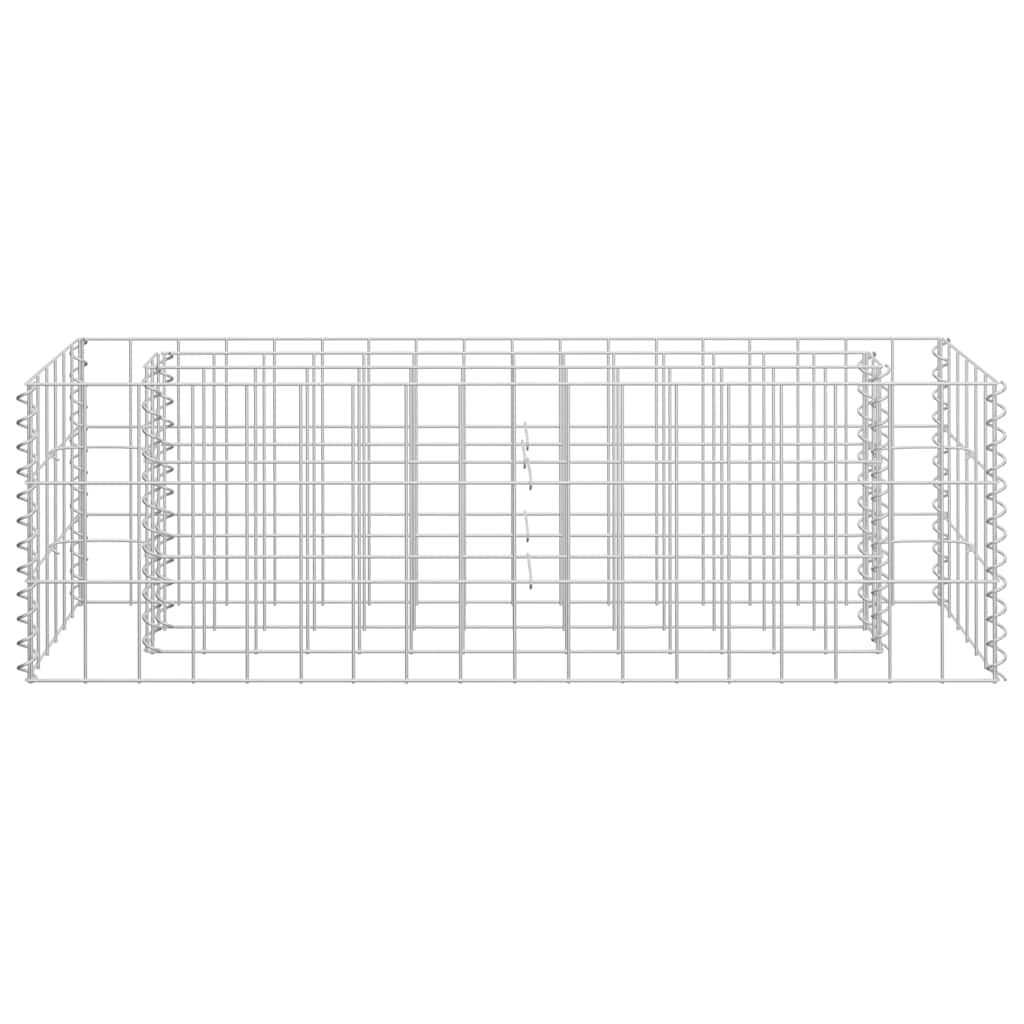vidaXL Podwyższona donica gabionowa, galwanizowana stal, 90x30x30 cm