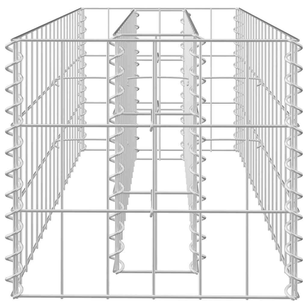 vidaXL Podwyższona donica gabionowa, galwanizowana stal, 90x30x30 cm