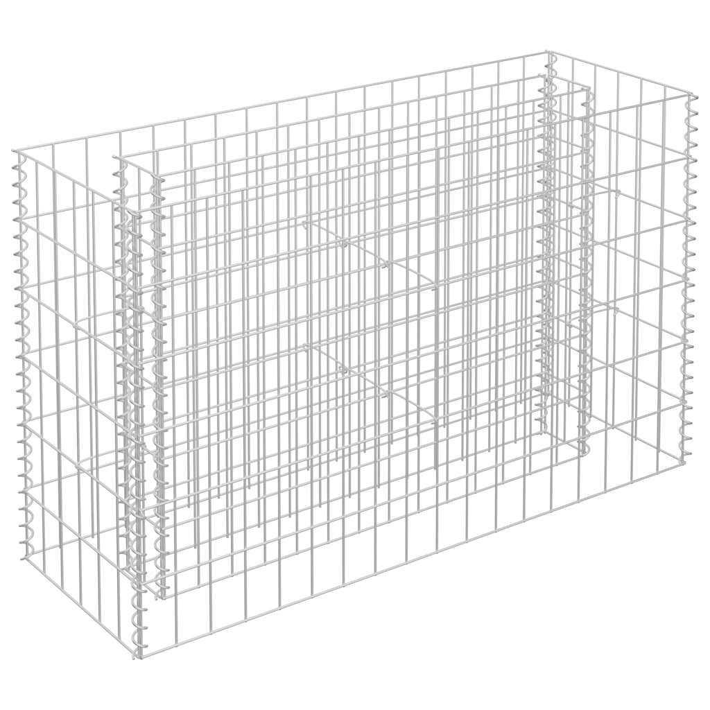 vidaXL Podwyższona donica gabionowa, galwanizowana stal, 90x30x60 cm