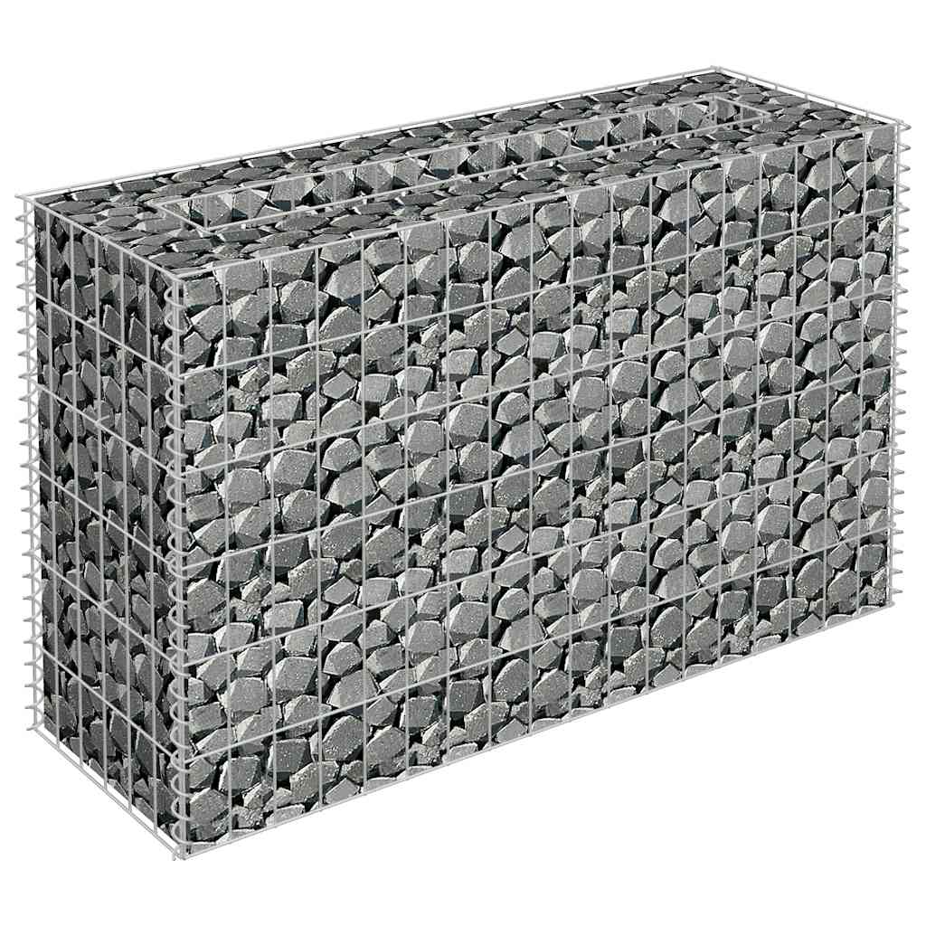 vidaXL Podwyższona donica gabionowa, galwanizowana stal, 90x30x60 cm
