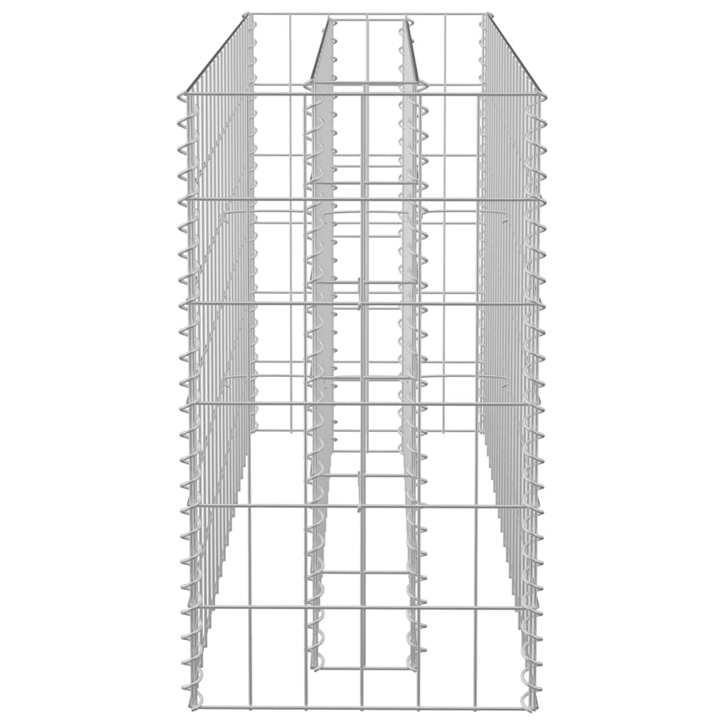 vidaXL Podwyższona donica gabionowa, galwanizowana stal, 90x30x60 cm