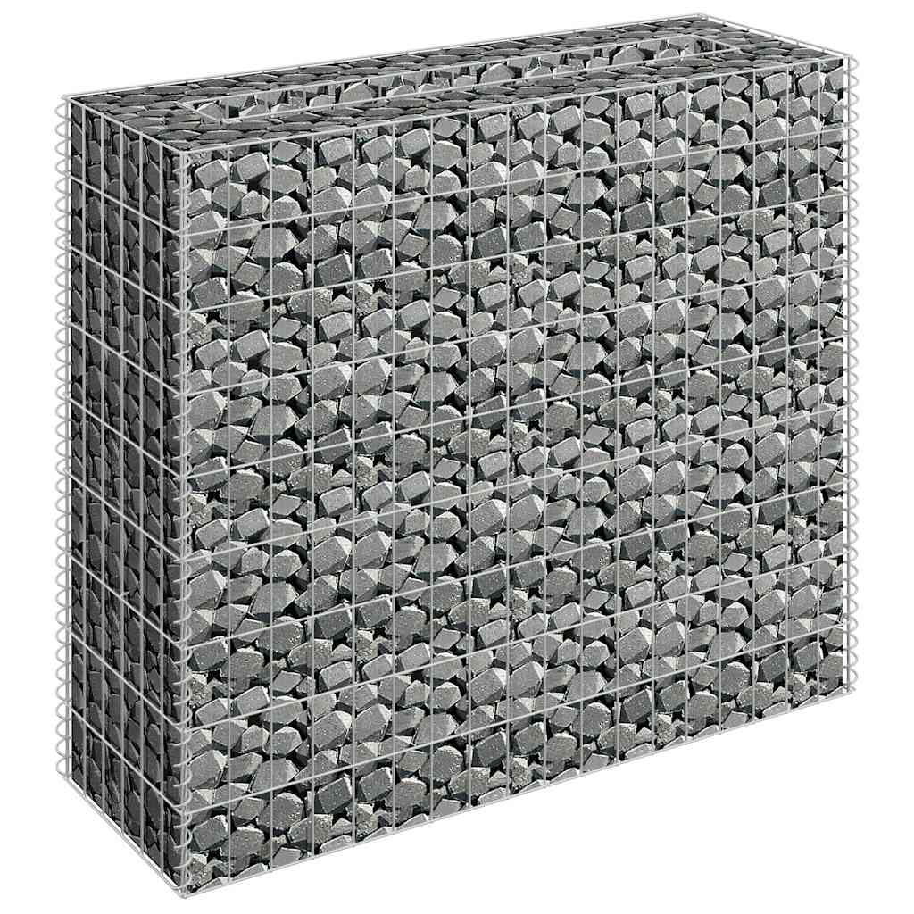 vidaXL Podwyższona donica gabionowa, galwanizowana stal, 90x30x90 cm