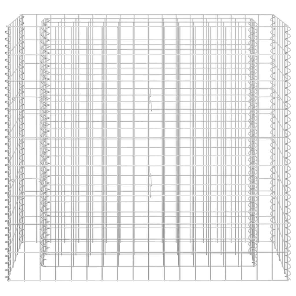 vidaXL Podwyższona donica gabionowa, galwanizowana stal, 90x30x90 cm