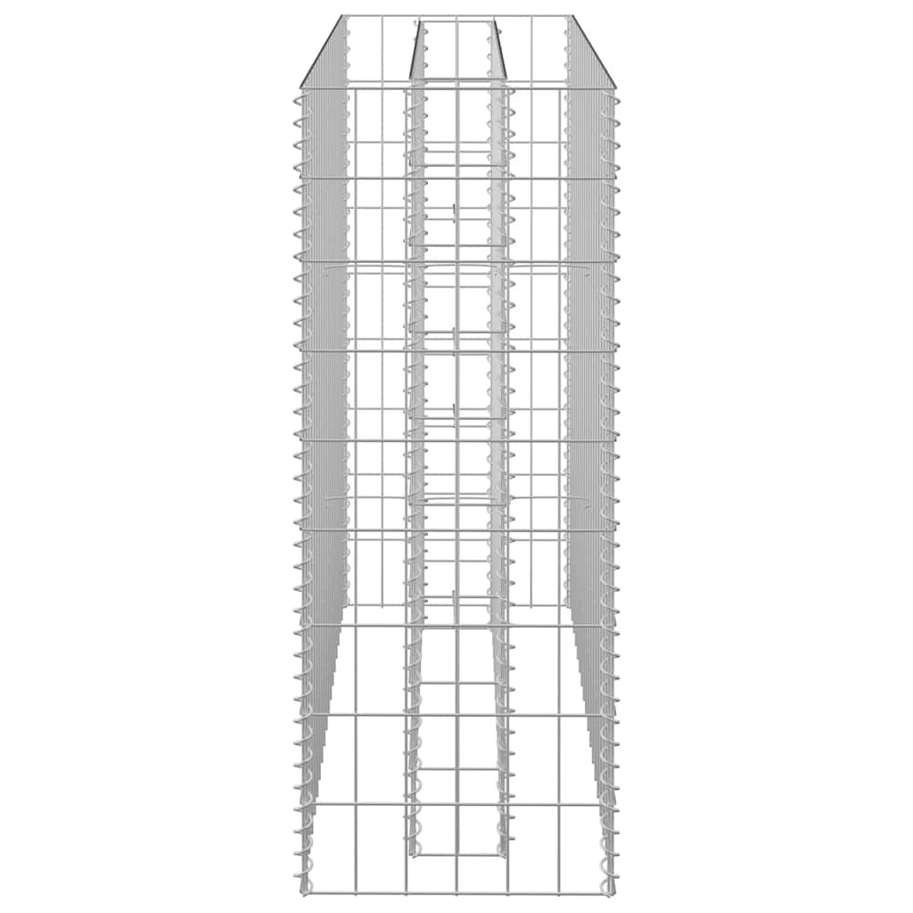 vidaXL Podwyższona donica gabionowa, galwanizowana stal, 90x30x90 cm