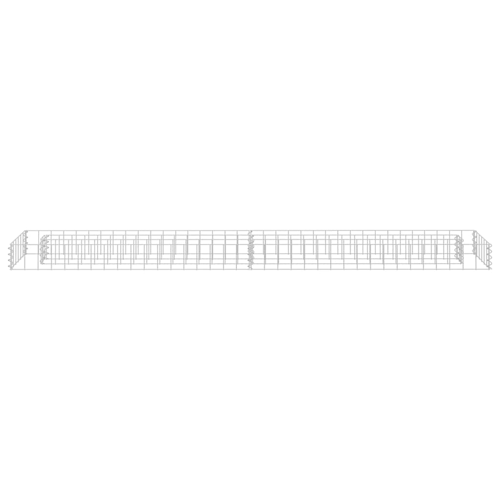 vidaXL Podwyższona donica gabionowa, galwanizowana stal, 180x30x10 cm