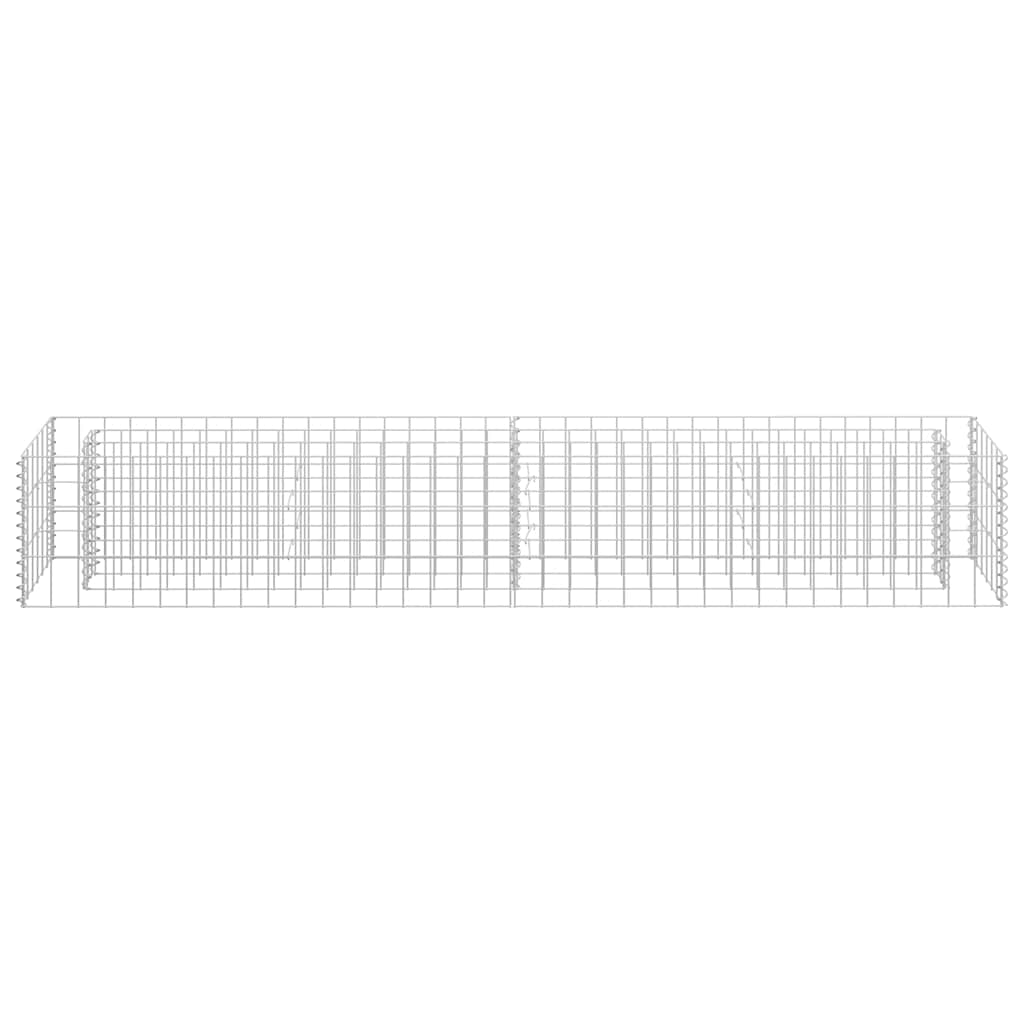 vidaXL Podwyższona donica gabionowa, galwanizowana stal, 180x30x30 cm