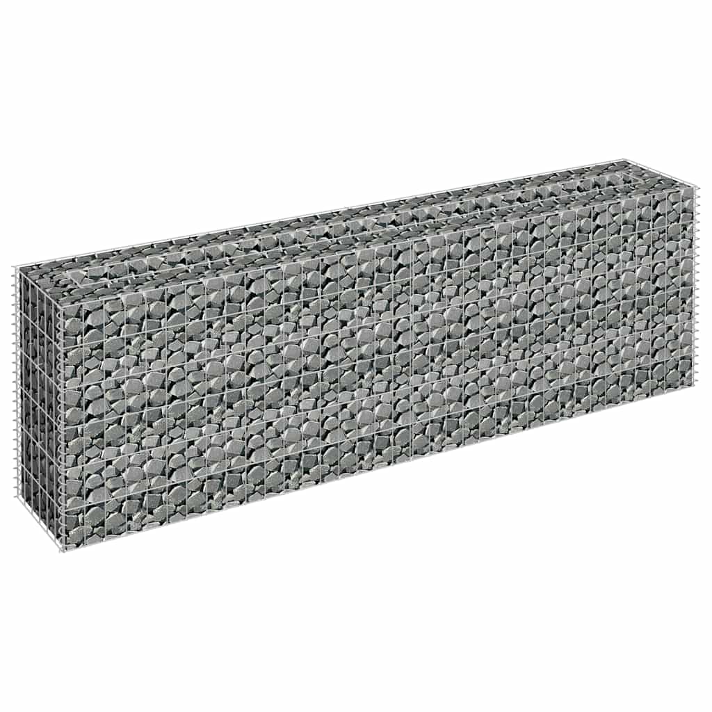 vidaXL Podwyższona donica gabionowa, galwanizowana stal, 180x30x60 cm