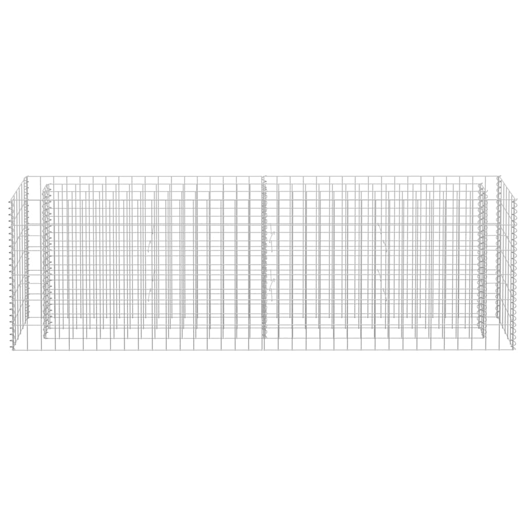 vidaXL Podwyższona donica gabionowa, galwanizowana stal, 180x30x60 cm