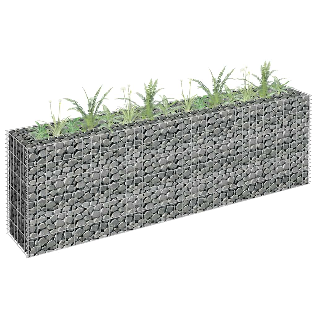 vidaXL Podwyższona donica gabionowa, galwanizowana stal, 180x30x60 cm