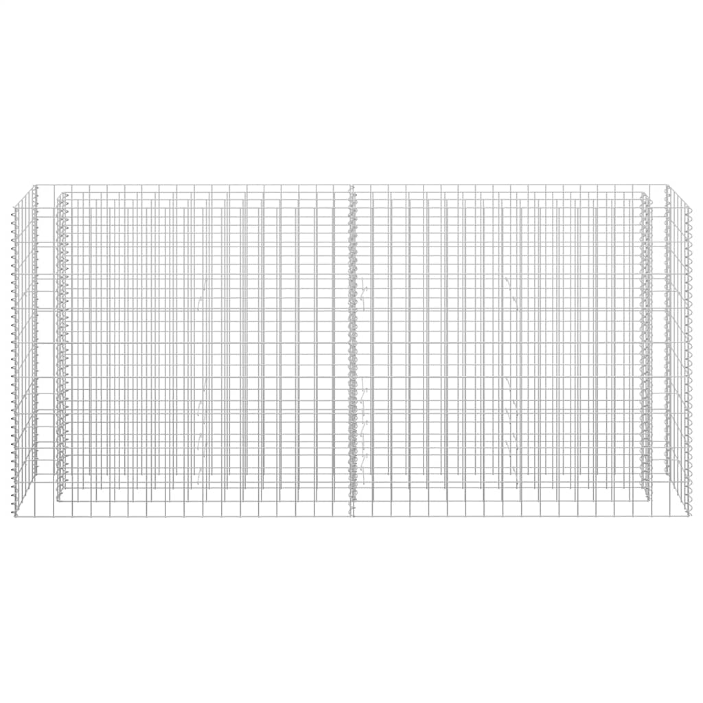 vidaXL Podwyższona donica gabionowa, galwanizowana stal, 180x30x90 cm