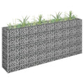 vidaXL Podwyższona donica gabionowa, galwanizowana stal, 180x30x90 cm