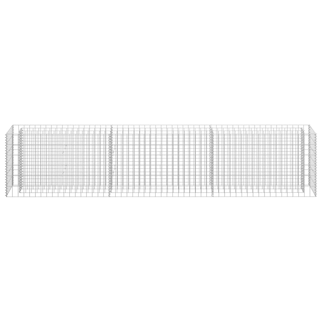 vidaXL Podwyższona donica gabionowa, galwanizowana stal, 270x30x60 cm