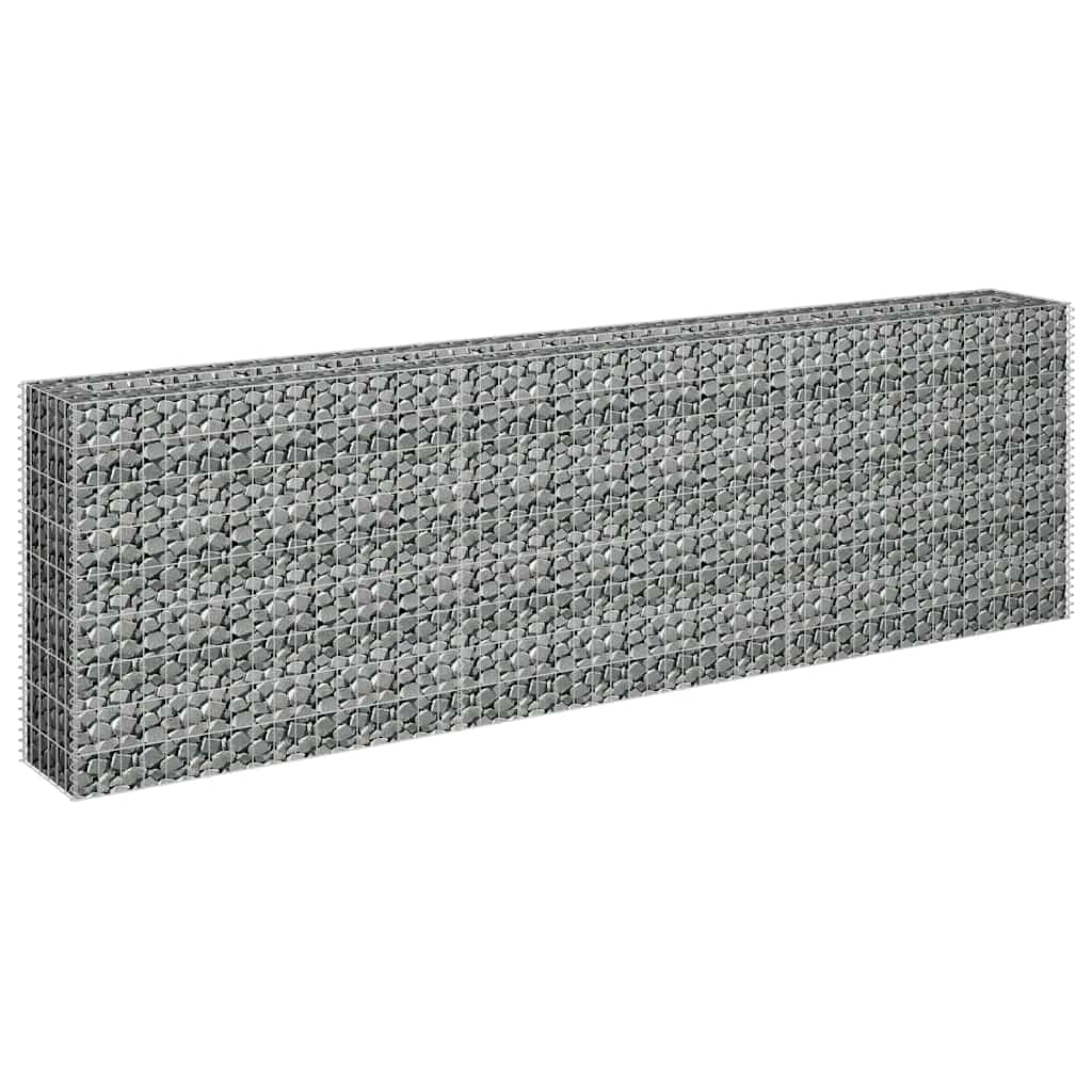 vidaXL Podwyższona donica gabionowa, galwanizowana stal, 270x30x90 cm