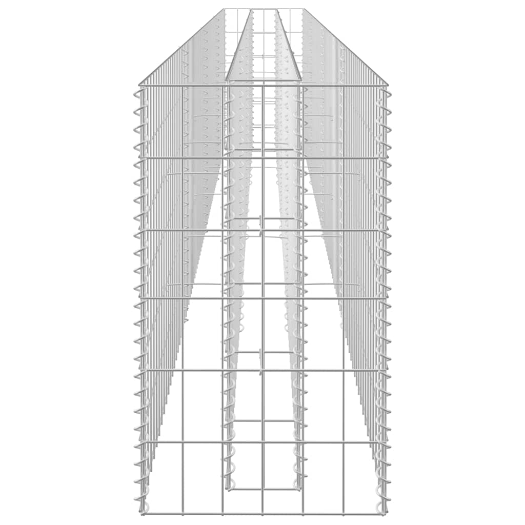 vidaXL Podwyższona donica gabionowa, galwanizowana stal, 360x30x60 cm