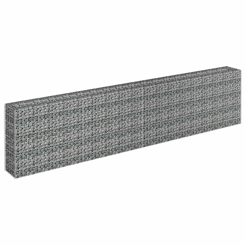 vidaXL Podwyższona donica gabionowa, galwanizowana stal, 360x30x90 cm