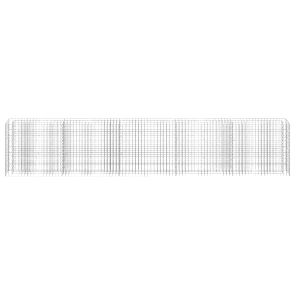 vidaXL Podwyższona donica gabionowa, galwanizowana stal, 450x30x90 cm