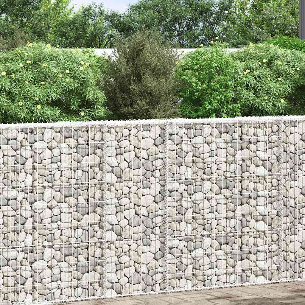 vidaXL Podniesiona rabata gabionowa, trapezowa, stal, 80x20x100 cm