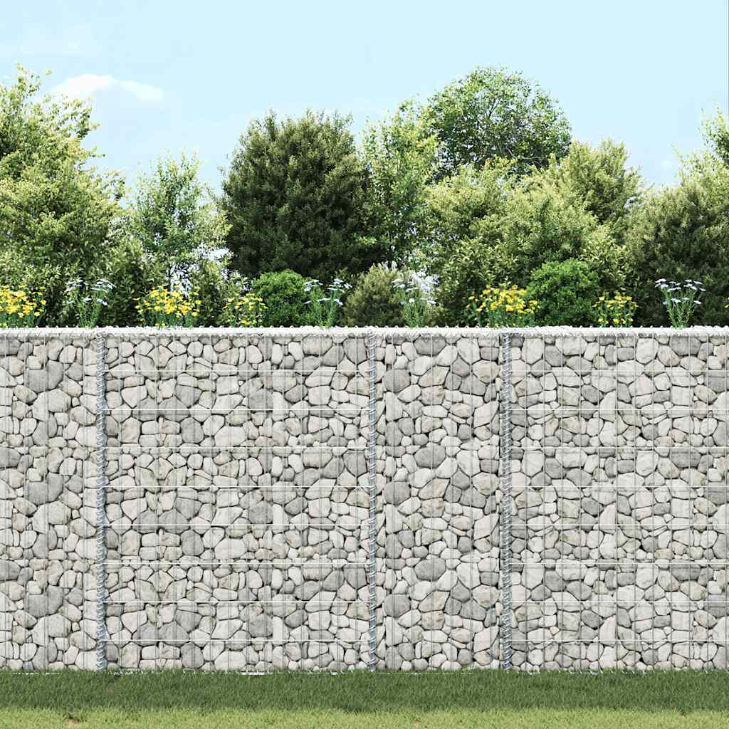 vidaXL Podniesiona rabata gabionowa, trapezowa, stal, 80x20x100 cm