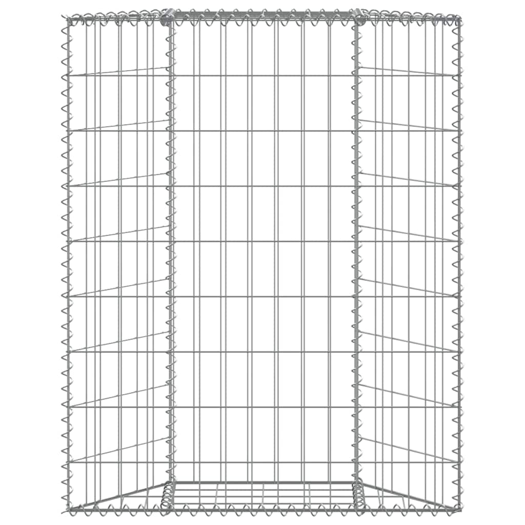 vidaXL Podniesiona rabata gabionowa, trapezowa, stal, 80x20x100 cm