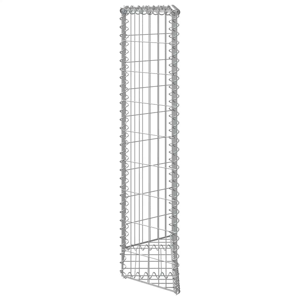 vidaXL Podniesiona rabata gabionowa, trapezowa, stal, 80x20x100 cm