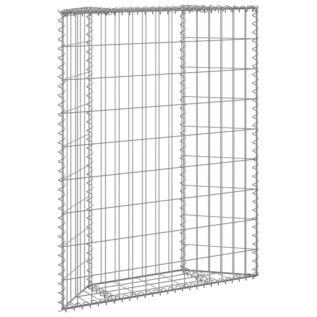 vidaXL Podniesiona rabata gabionowa, trapezowa, stal, 80x20x100 cm