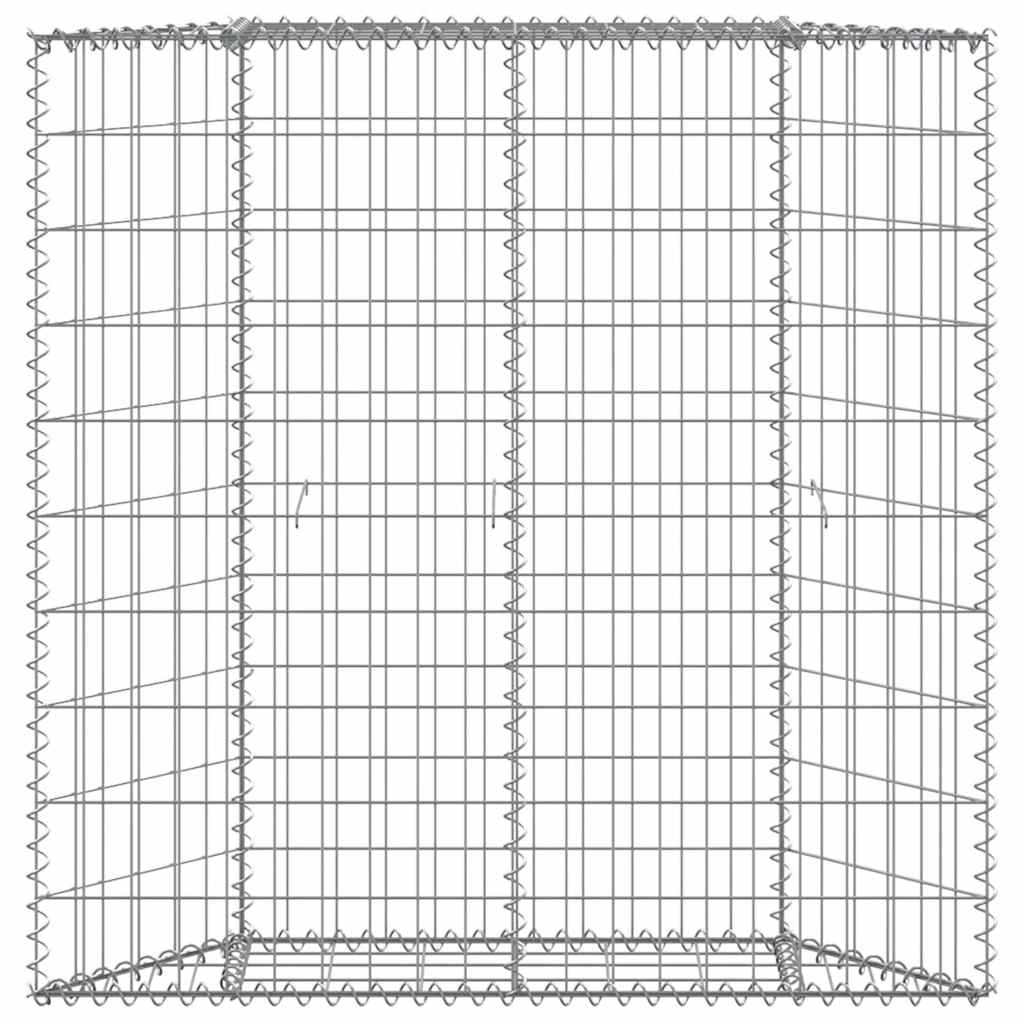 vidaXL Podniesiona rabata gabionowa, trapezowa, stal, 100x20x100 cm