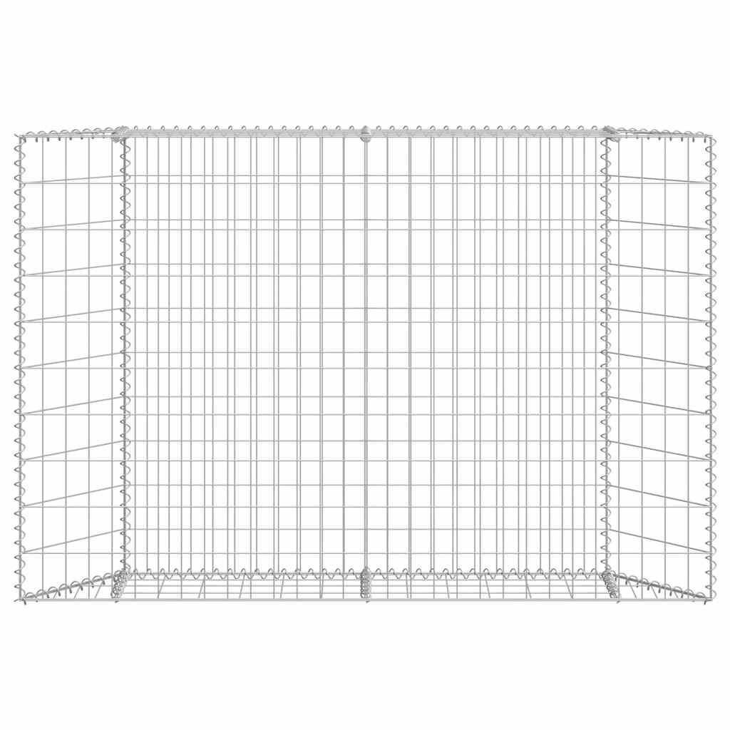 vidaXL Podniesiona rabata gabionowa, trapezowa, stal, 150x20x100 cm