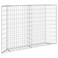 vidaXL Podniesiona rabata gabionowa, trapezowa, stal, 150x20x100 cm