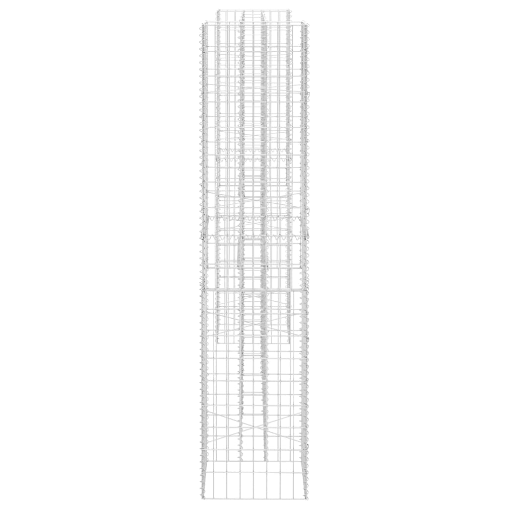 vidaXL Donica gabionowa w kształcie H, drut stalowy, 260x40x180 cm