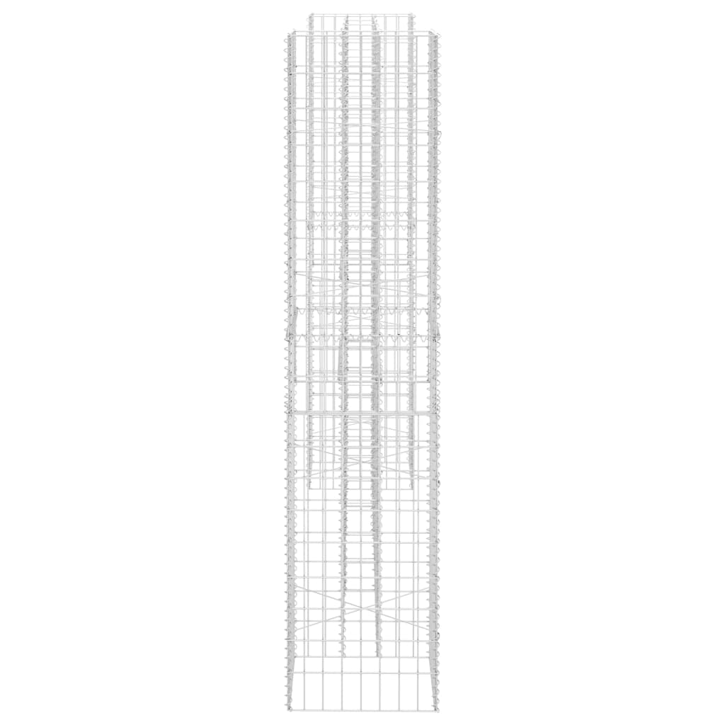 vidaXL Donica gabionowa w kształcie H, drut stalowy, 260x40x200 cm