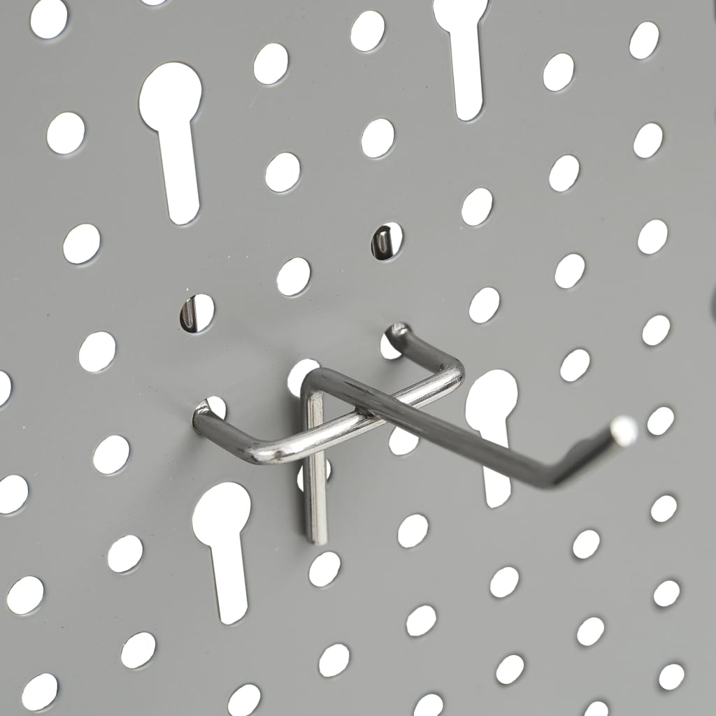 vidaXL Ścienne płyty perforowane, 3 szt., 40x58 cm, stal